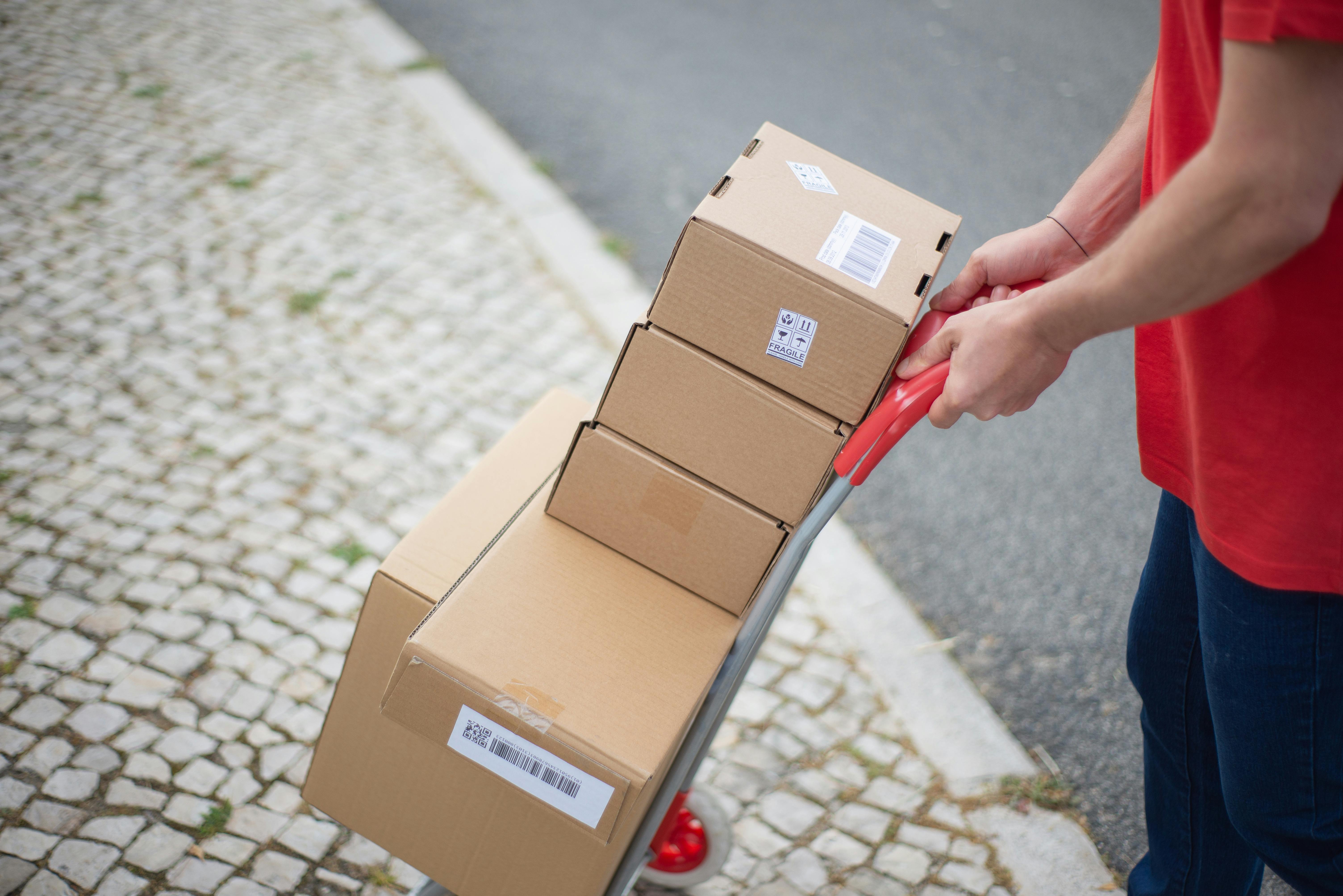 Image of packages being delivered.